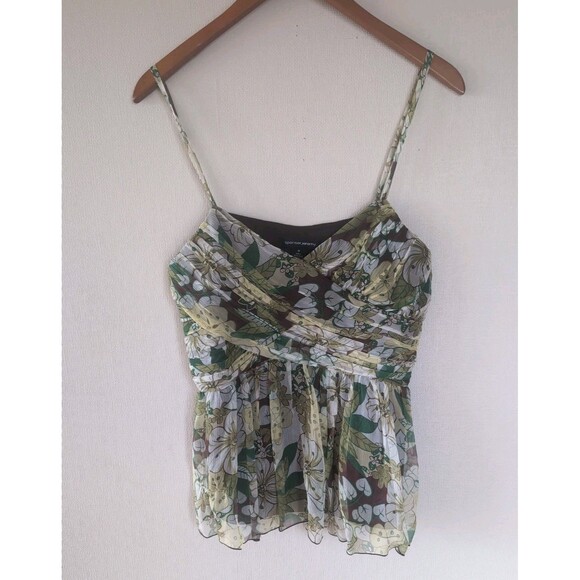 Spenser Jeremy Silk Tank Floral Garden Boho Festival Fairy  Babydoll Cami Top - Picture 2 of 11